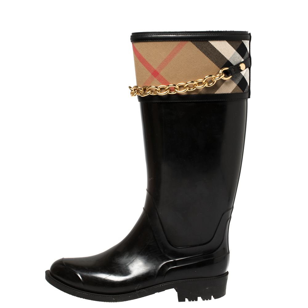 Burberry shops motorcycle rain boot