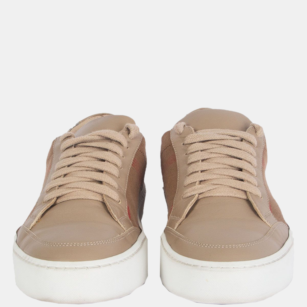 

Burberry House Check Low Top Sneakers, Beige