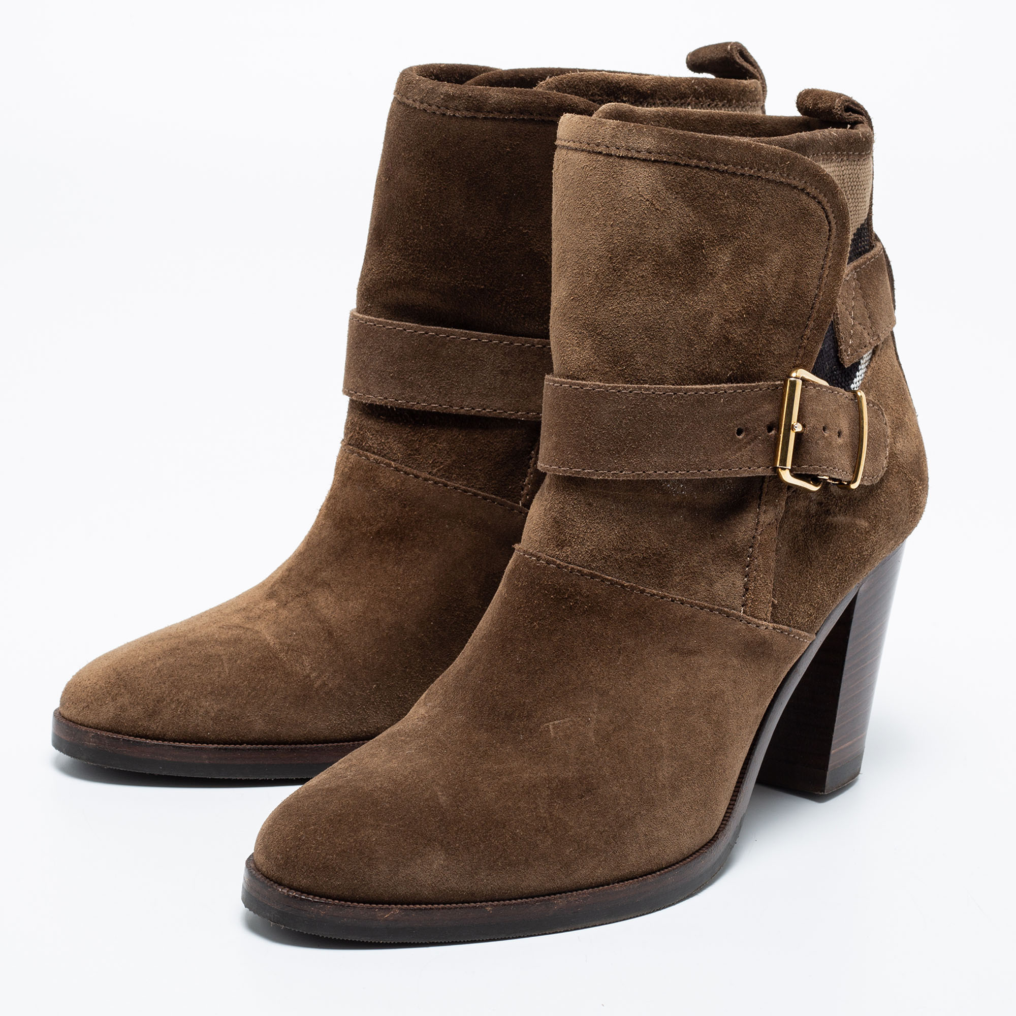 

Burberry Brown Suede Larina Ankle Boots Size