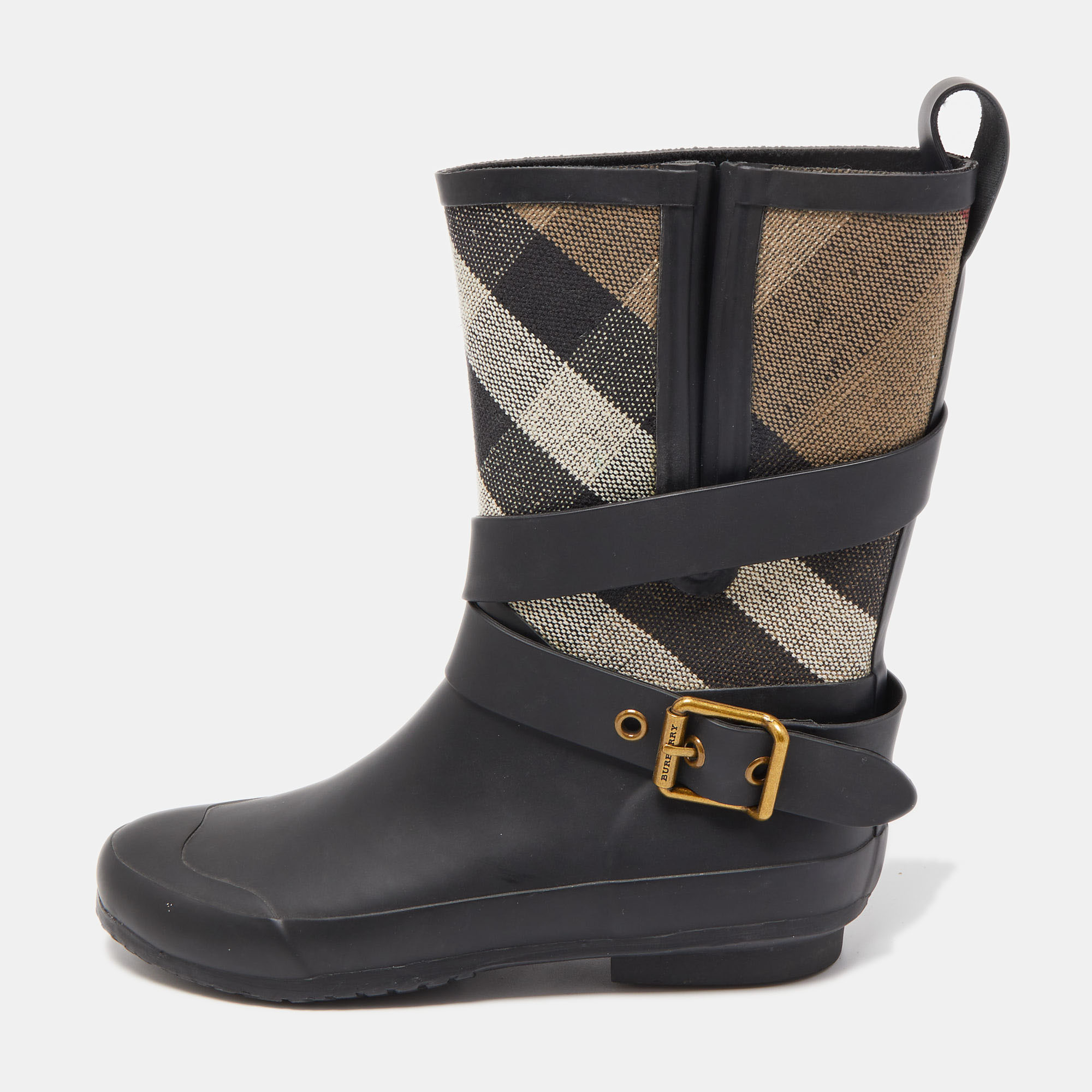 Burberry Nova Check rubber rain boots size 35/5 – Agents In Style