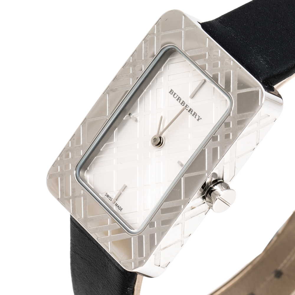 

Burberry Silver Stainless Steel Classic BU1150 Women's Wristwatch, Black