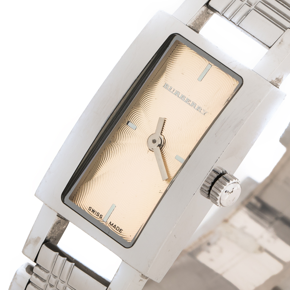 

Burberry Beige Stainless Steel BU4208 Women's Wristwatch, Silver