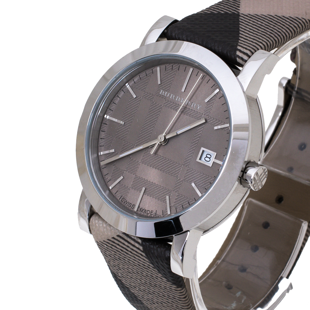 

Burberry Grey Stainless Steel Heritage BU1774 Unisex Wristwatch