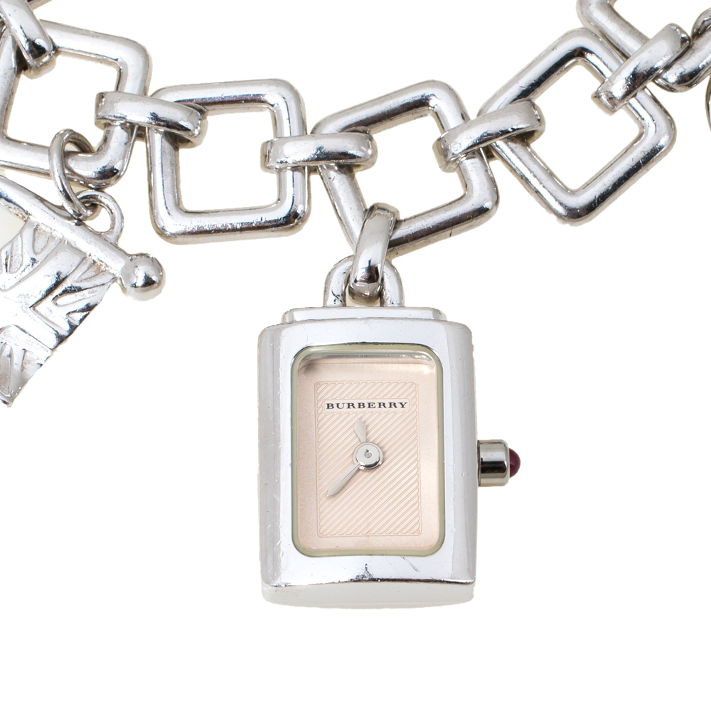 

Burberry Beige Sterling Silver Bracelet Charm BU5200 Women's Wristwatch