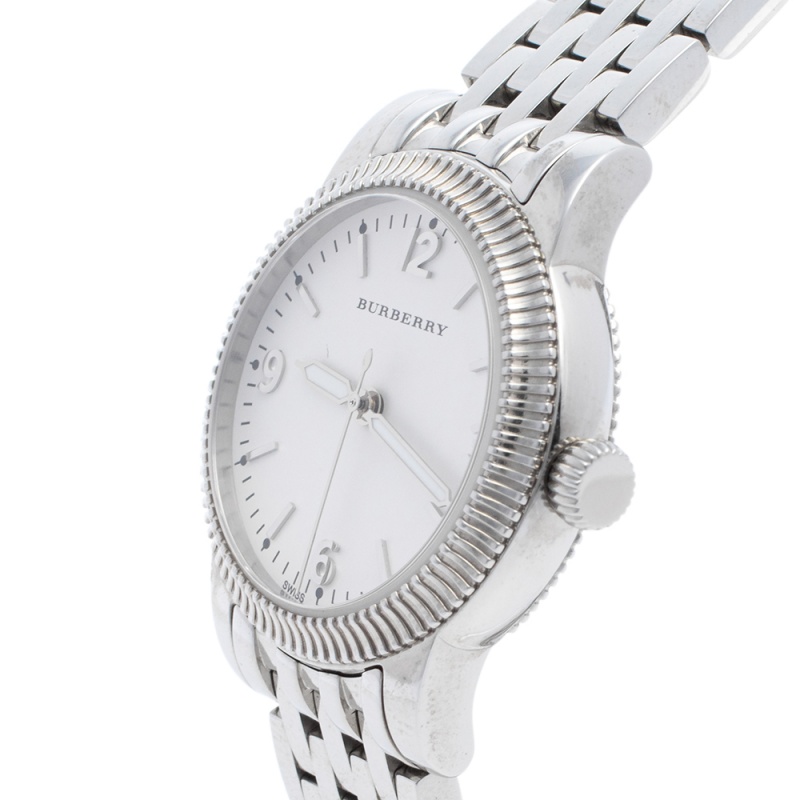 

Burberry White Stainless Steel The Utilitarian BU7856 Women's Wristwatch 30 MM