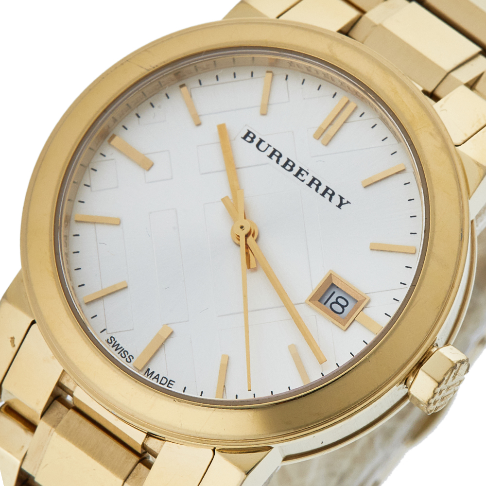 

Burberry Silver Gold Tone Stainless Steel BU9103 Women's Wristwatch