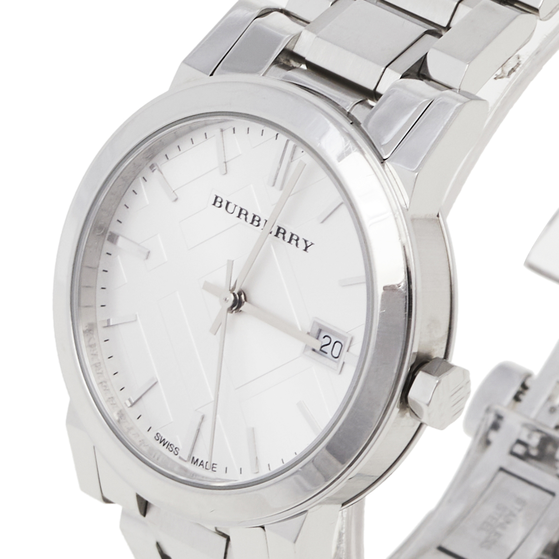 

Burberry Silver Stainless Steel Check BU9100 Women's Wristwatch