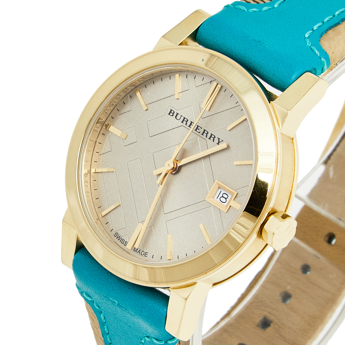 

Burberry Champagne Yellow Gold Plated Stainless Steel The City BU9112 Women's Wristwatch