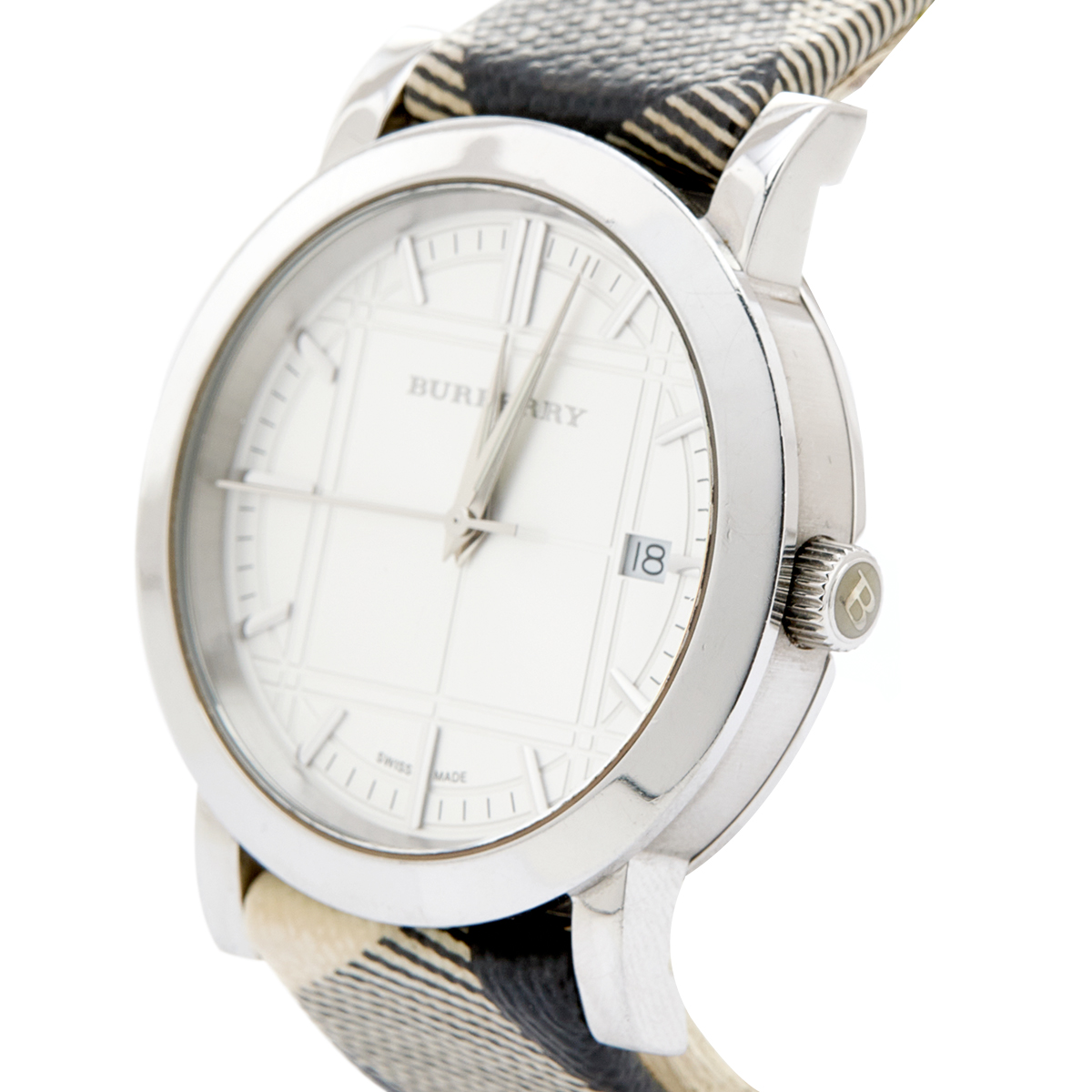 

Burberry Silver Stainless Steel Nova Check BU1378 Women's Wristwatch