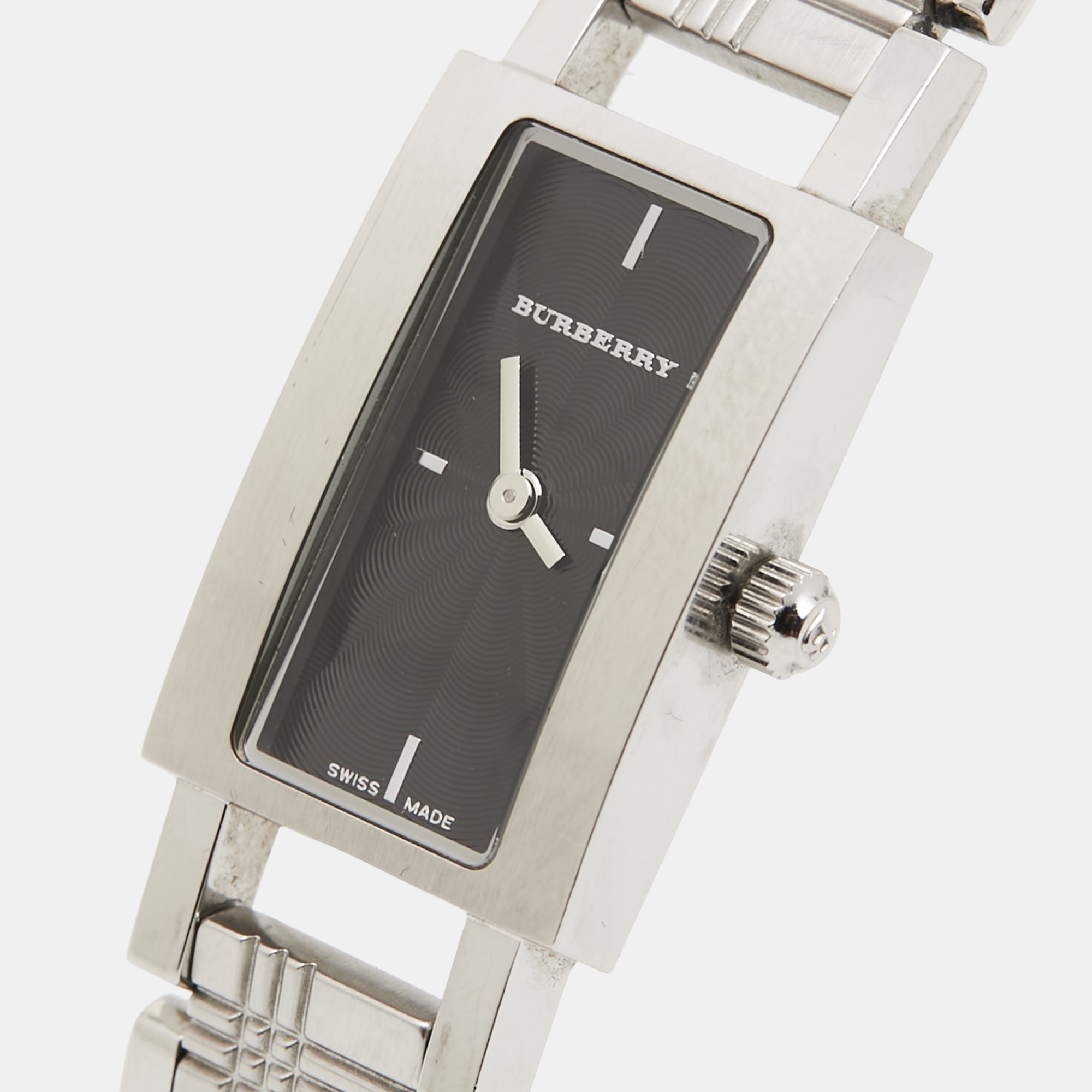 

Burberry Black Stainless Steel BU4207 Women's Wristwatch, Silver