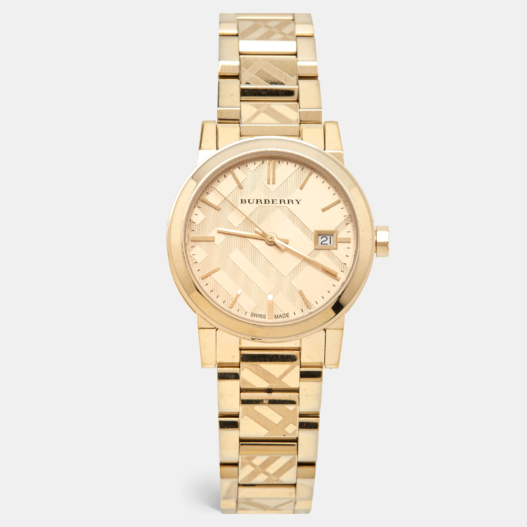 

Burberry Champagne Gold Plated Stainless Steel The City BU9145 Women's Wristwatch