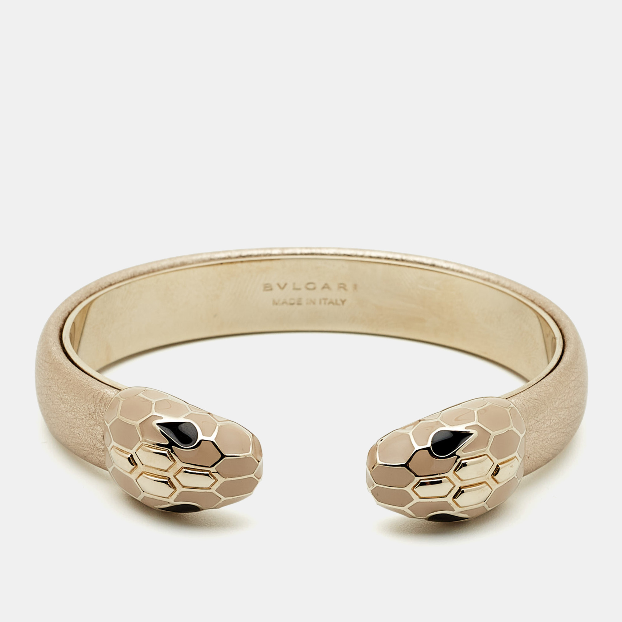 

Bvlgari Serpenti Forever Enamel Leather Gold Tone Bracelet