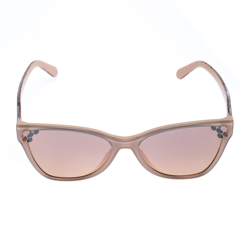 

Bvlgari Blush Pink 8208 Mirror Cat Eye Sunglasses