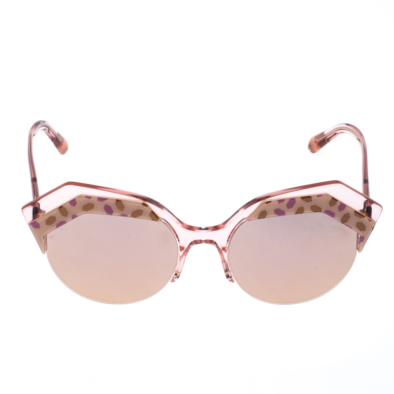 

Bvlgari Rose Gold MIrrored/Pink 8203 Serpenteyes Round Sunglasses