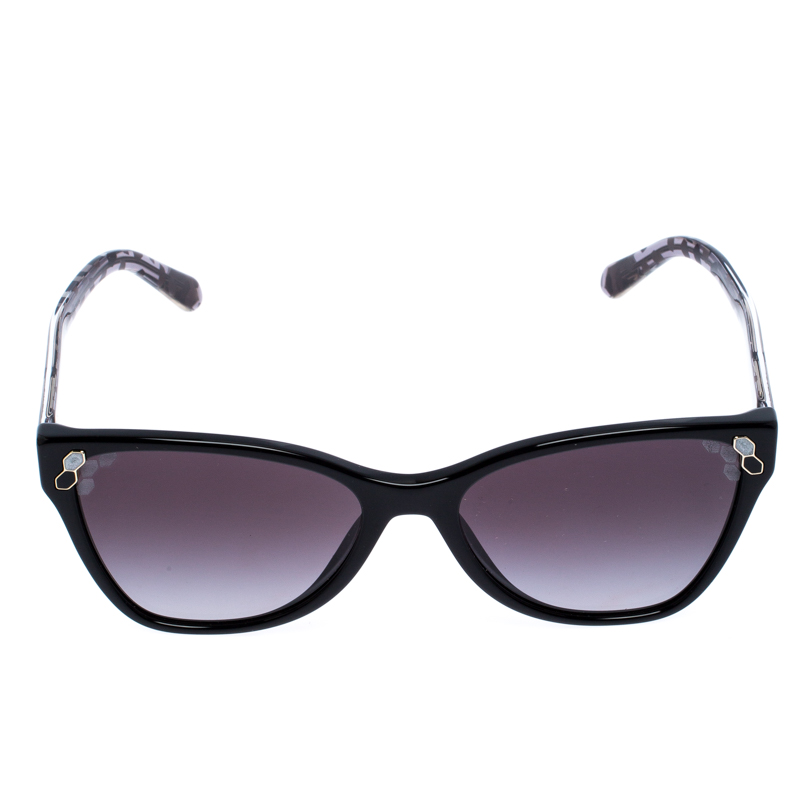 

Bvlgari Black/Grey Gradient Serpenti 8208 Cateye Sunglasses