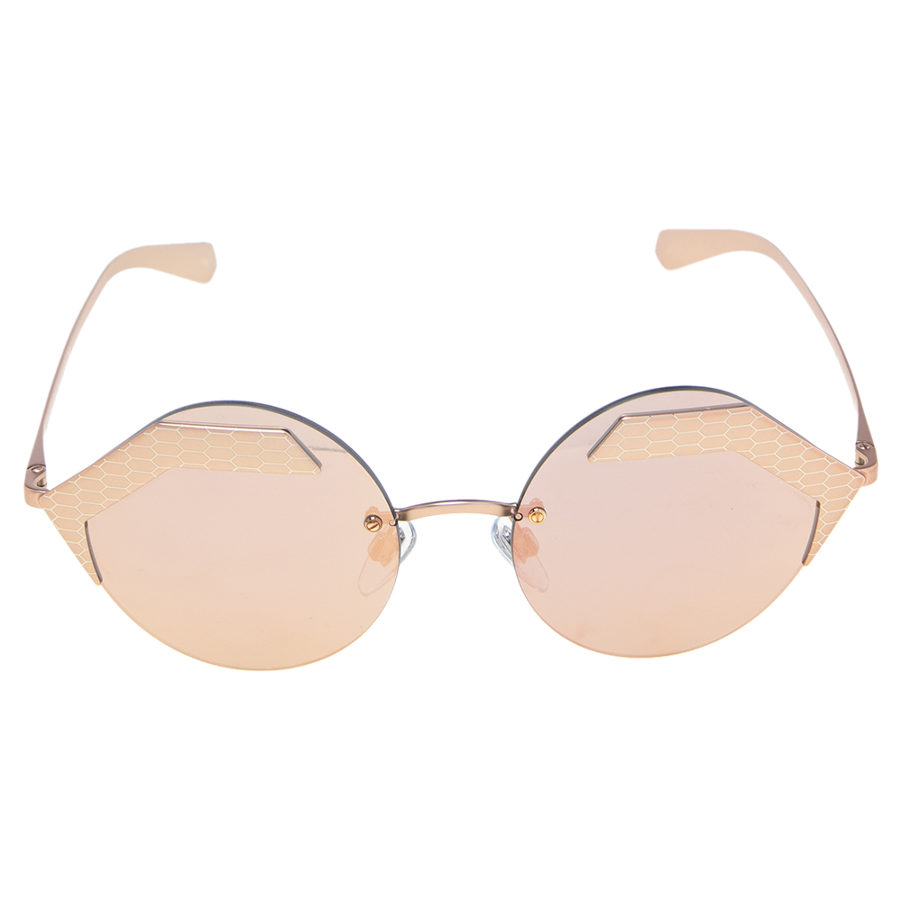 

Bvlgari Gold 6089 Mirrored Round Sunglasses