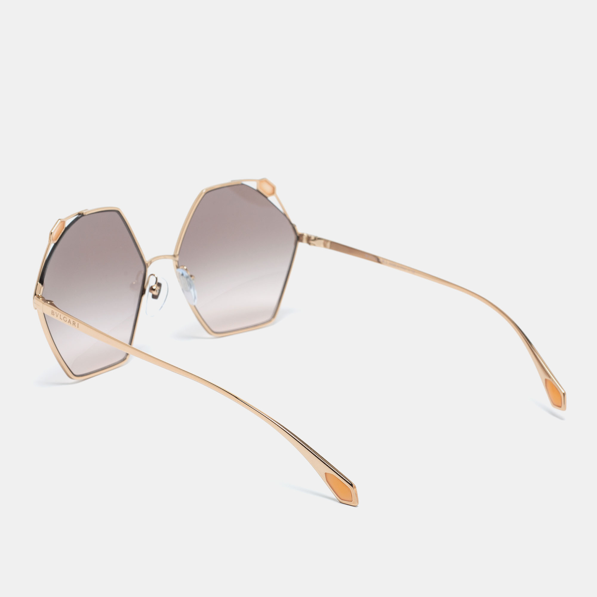 

Bvlgari Rose Gold 6160 Serpenti Hexagonal Sunglasses