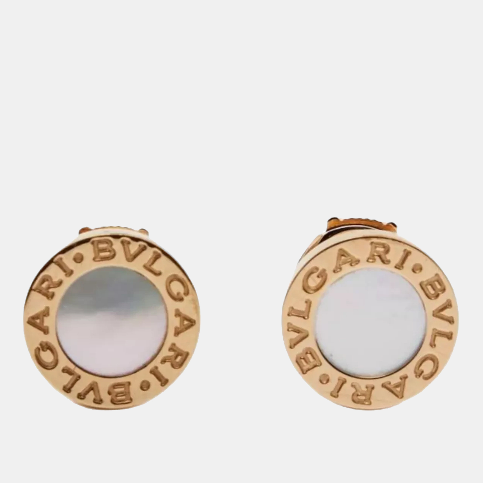 

Bvlgari 18K Yellow Gold and Mother of Pearl Stud Earrings