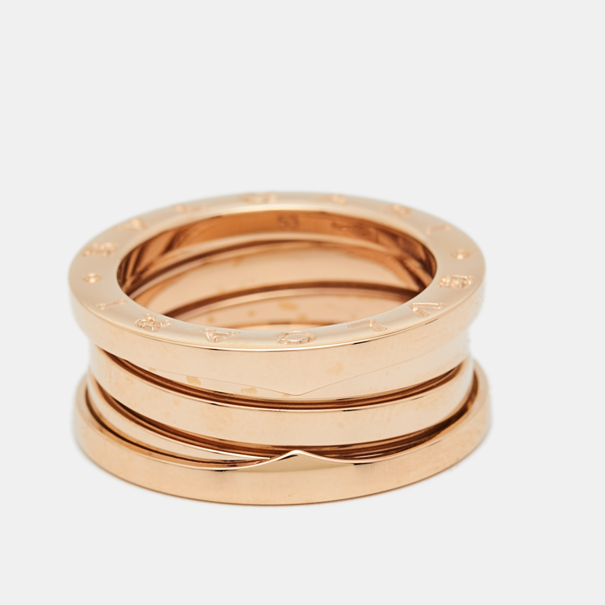 

Bvlgari B.Zero1 18k Rose Gold 3 Band Ring Size