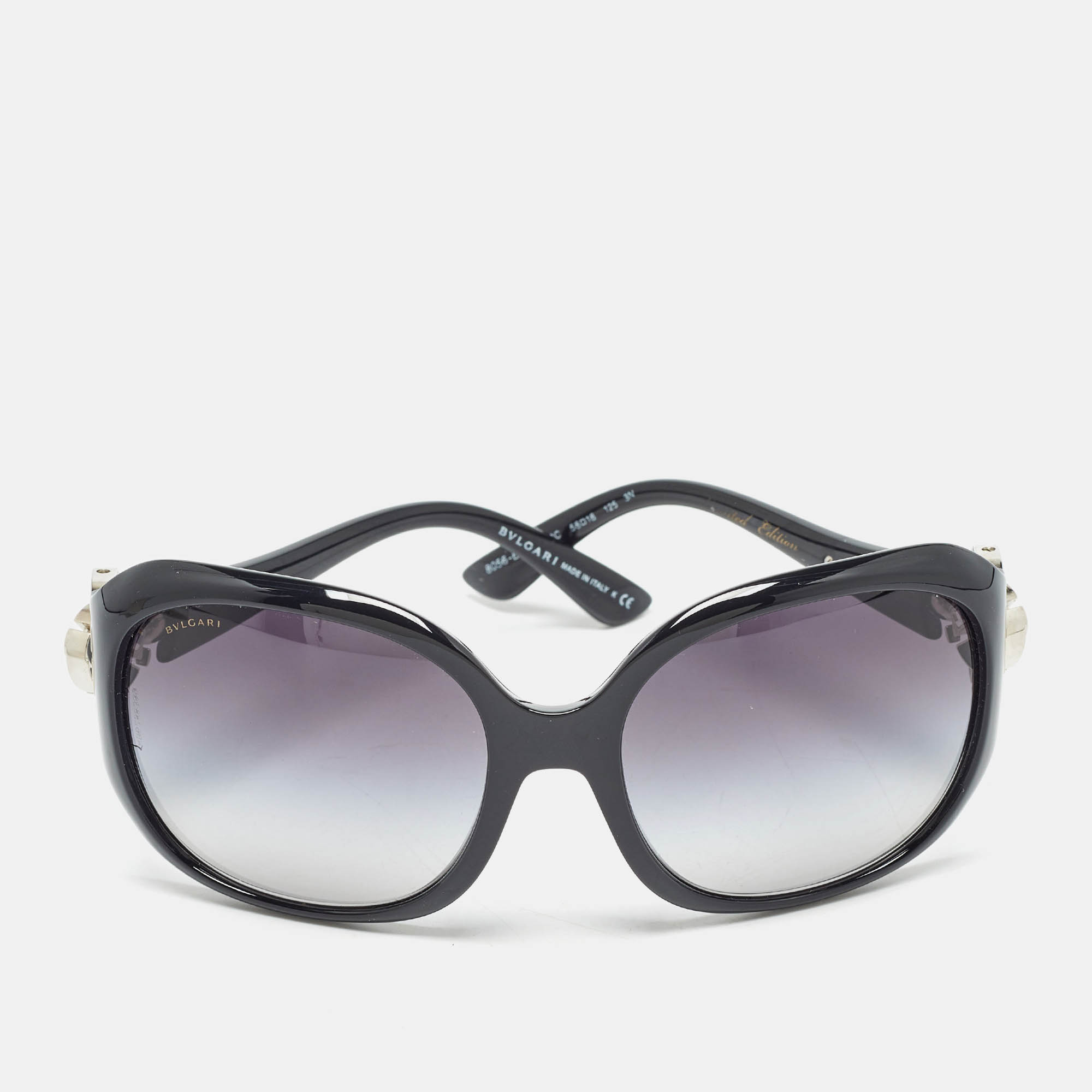 

Bvlgari Black Gradient Limited Edition Crystals Embellished Oversized Sunglasses