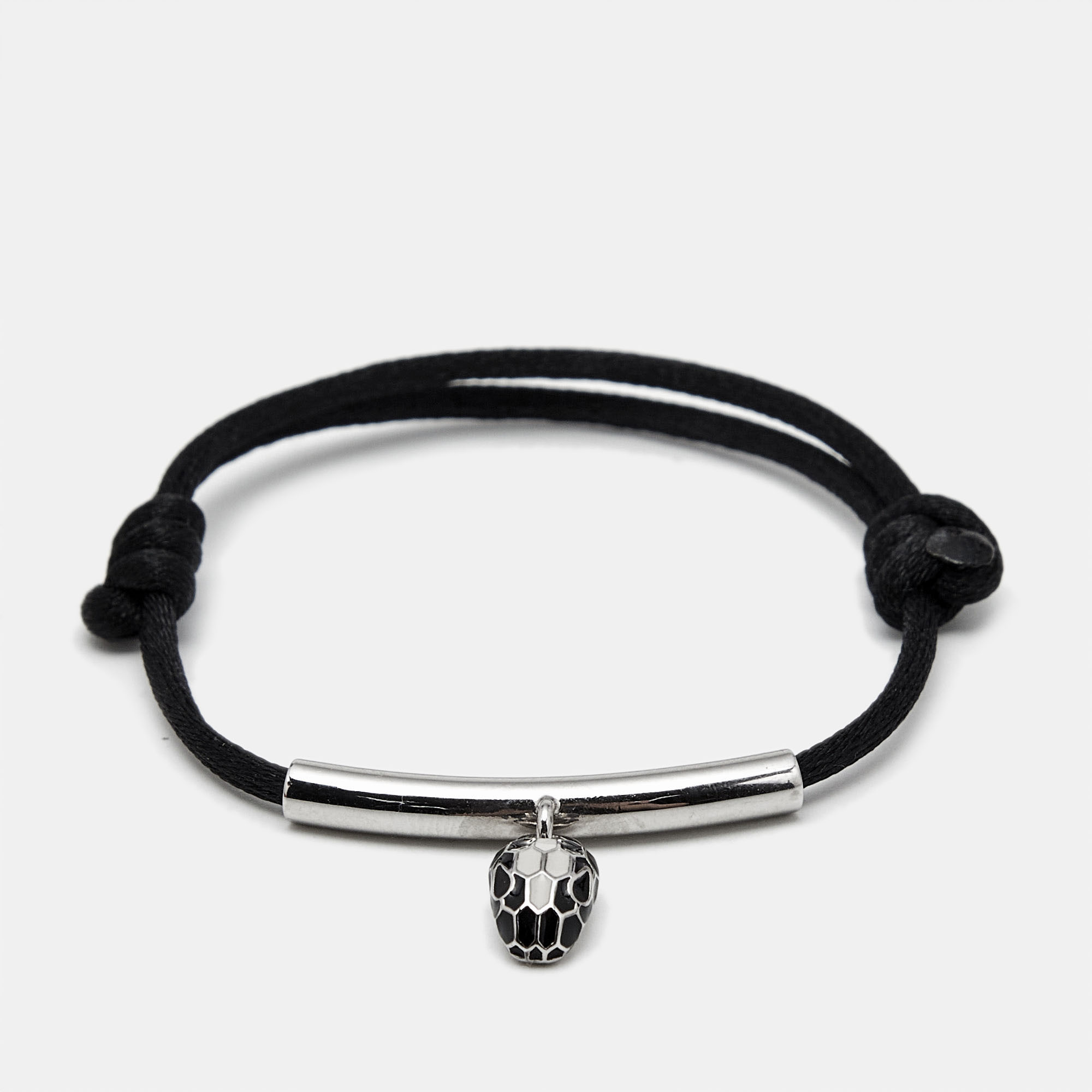 

Bvlgari Serpenti Forever Enamel Silver Tone Cord Bracelet