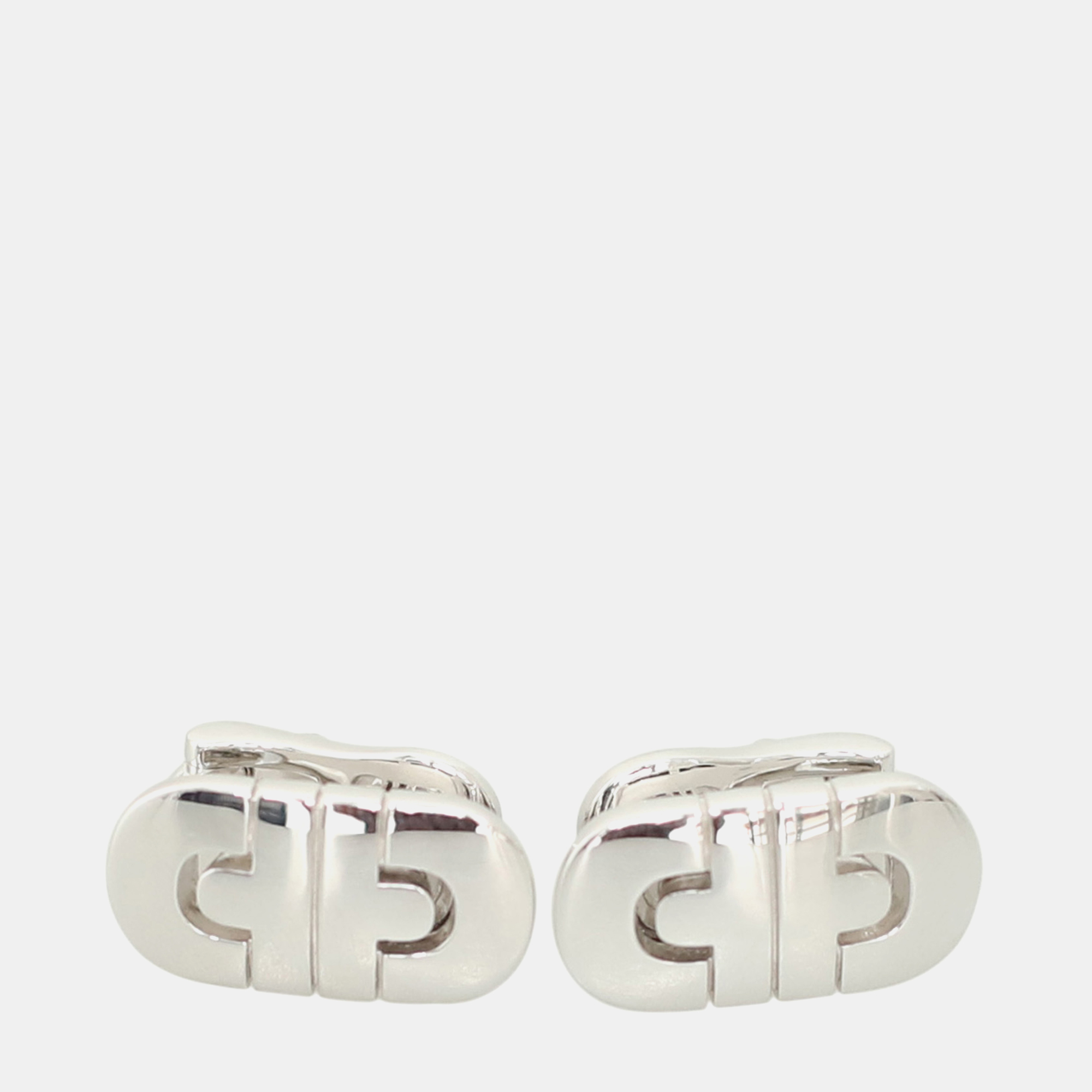 

Bvlgari 18K White Gold Parentesi Clip On Earrings