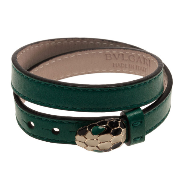 bvlgari leather serpenti bracelet