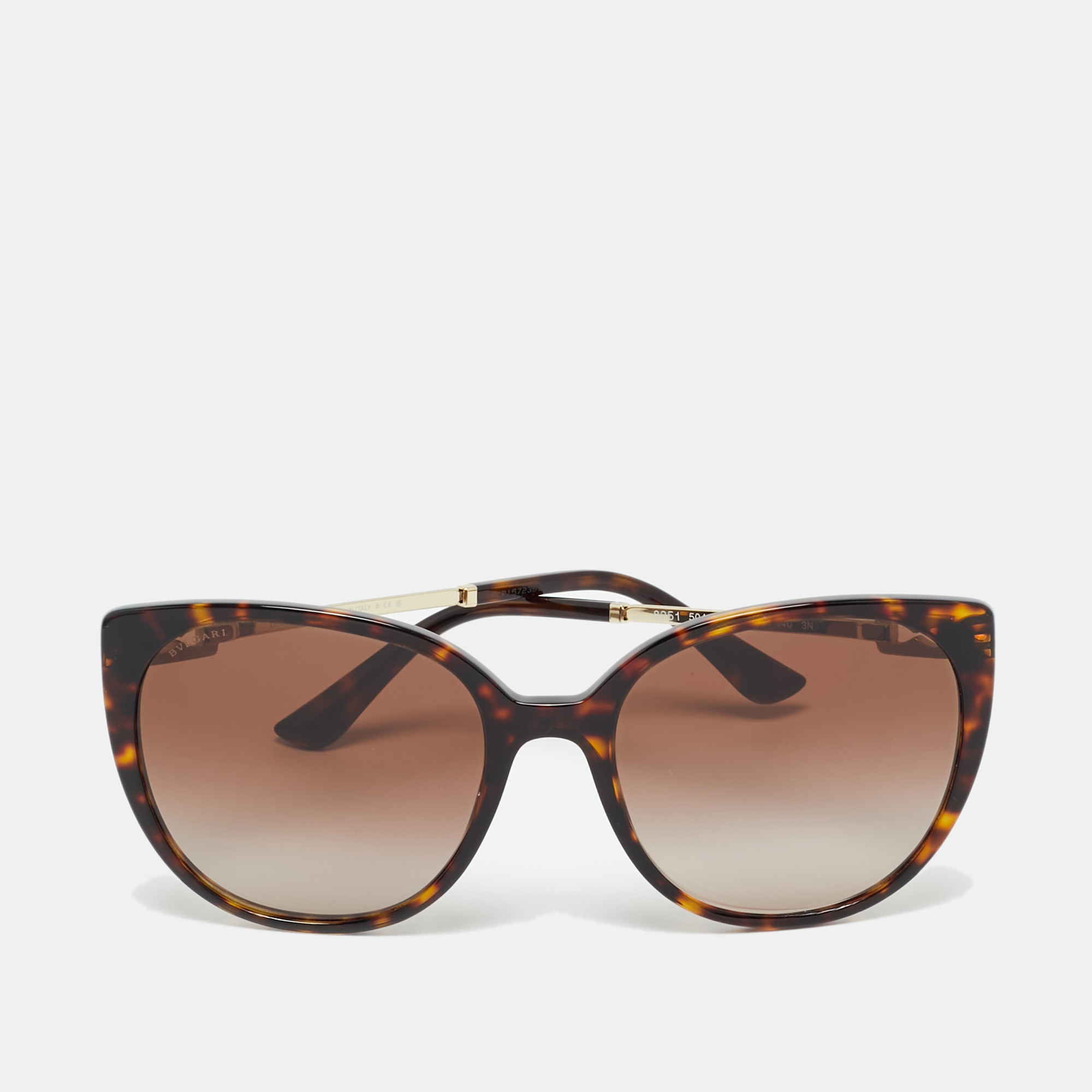 

Bvlgari Tortoise Brown Gradient BV 8251 Cat Eye Sunglasses