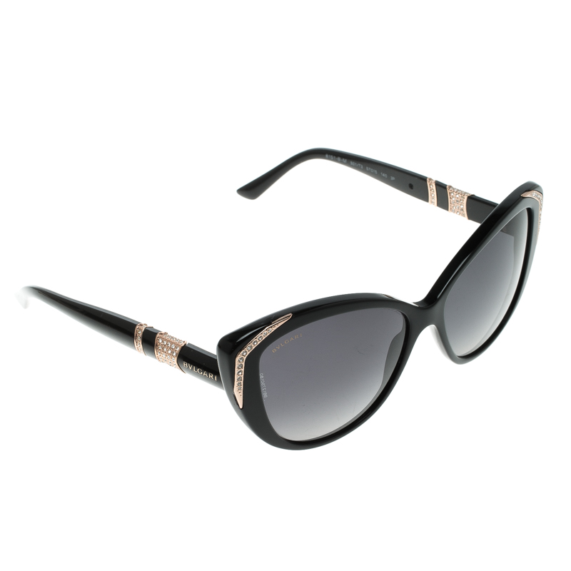 Bvlgari Black BV8151BM Crystal Embellished Cat Eye Sunglasses Bvlgari | TLC