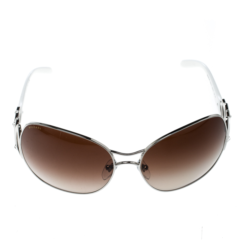 

Bvlgari Silver/Brown Gradient 6028-B Oversized Sunglasses