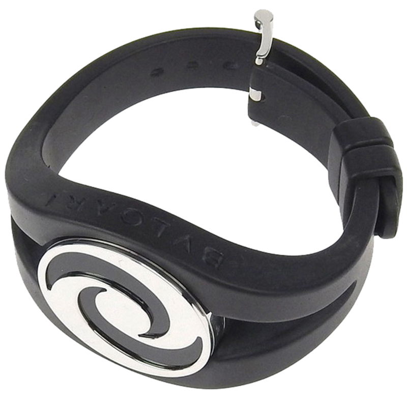 

Bvlgari 18K White Gold Rubber Charm Bracelet, Black