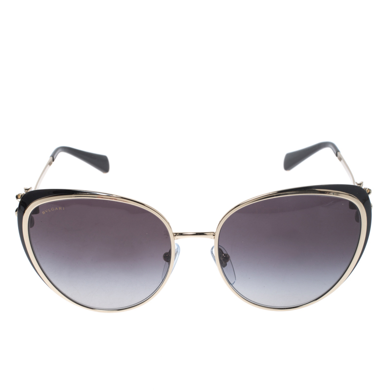 

Bvlgari Pale Gold / Grey Gradient 6092-B Divas' Dream Cat Eye Sunglasses