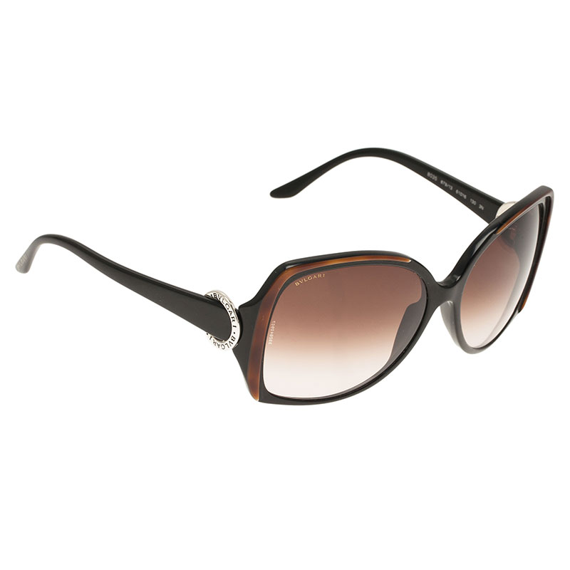 Pre Owned Bvlgari Brown 8035 Square Sunglasses