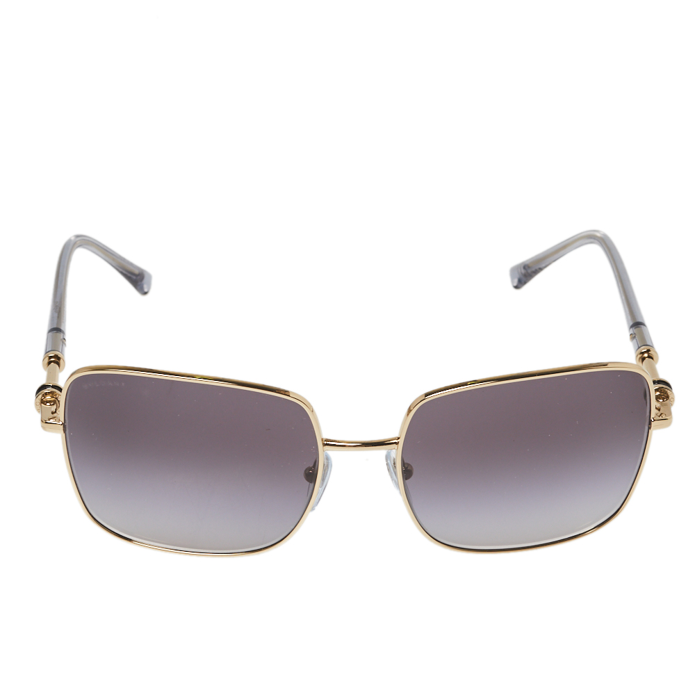 

Bvlgari Pale Gold Tone / Grey Gradient BV6134 Square Sunglasses