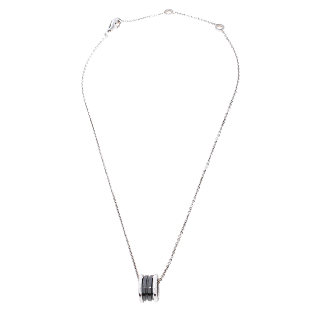 

Bvlgari Save the Children Black Ceramic Silver Pendant Necklace