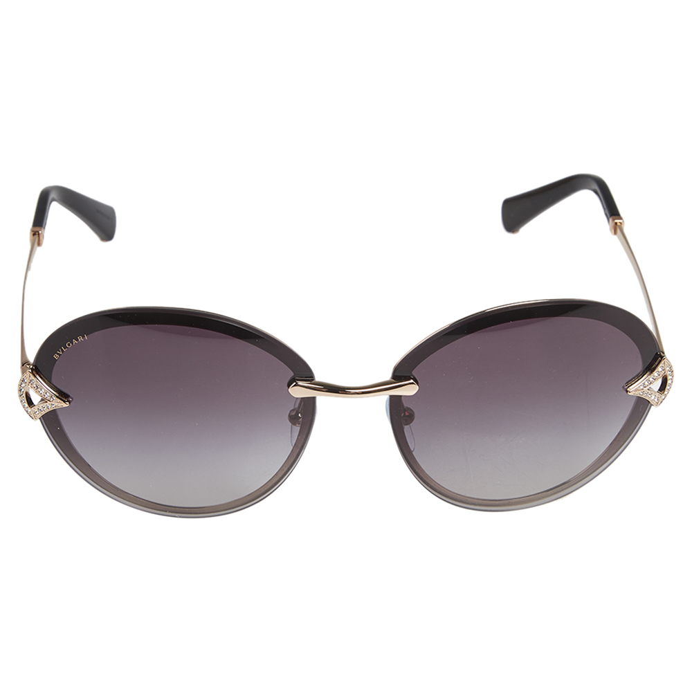 

Bvlgari Black / Grey Gradient 6101B Diva's Dream Oval Sunglasses
