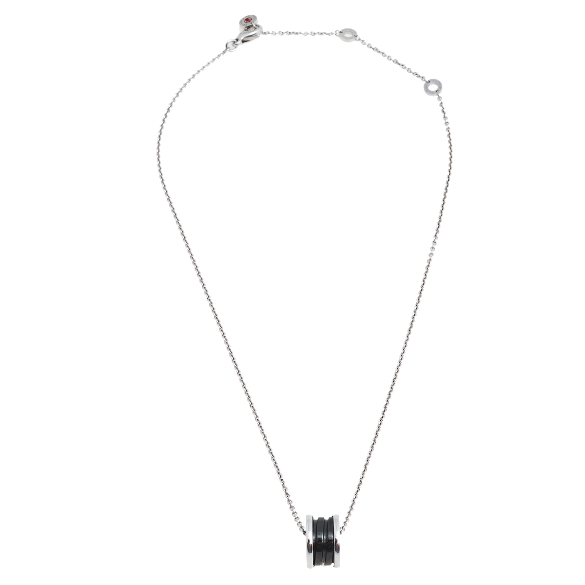 

Bvlgari Save the Children Sterling Silver Black Ceramic Pendant Necklace