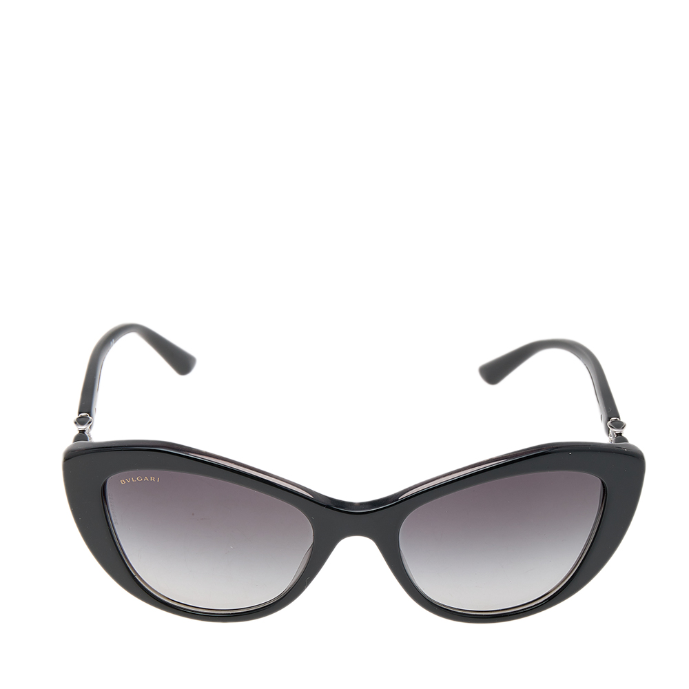 

Bvlgari Black Gradient 8168-B Embellished Cat Eye Sunglasses