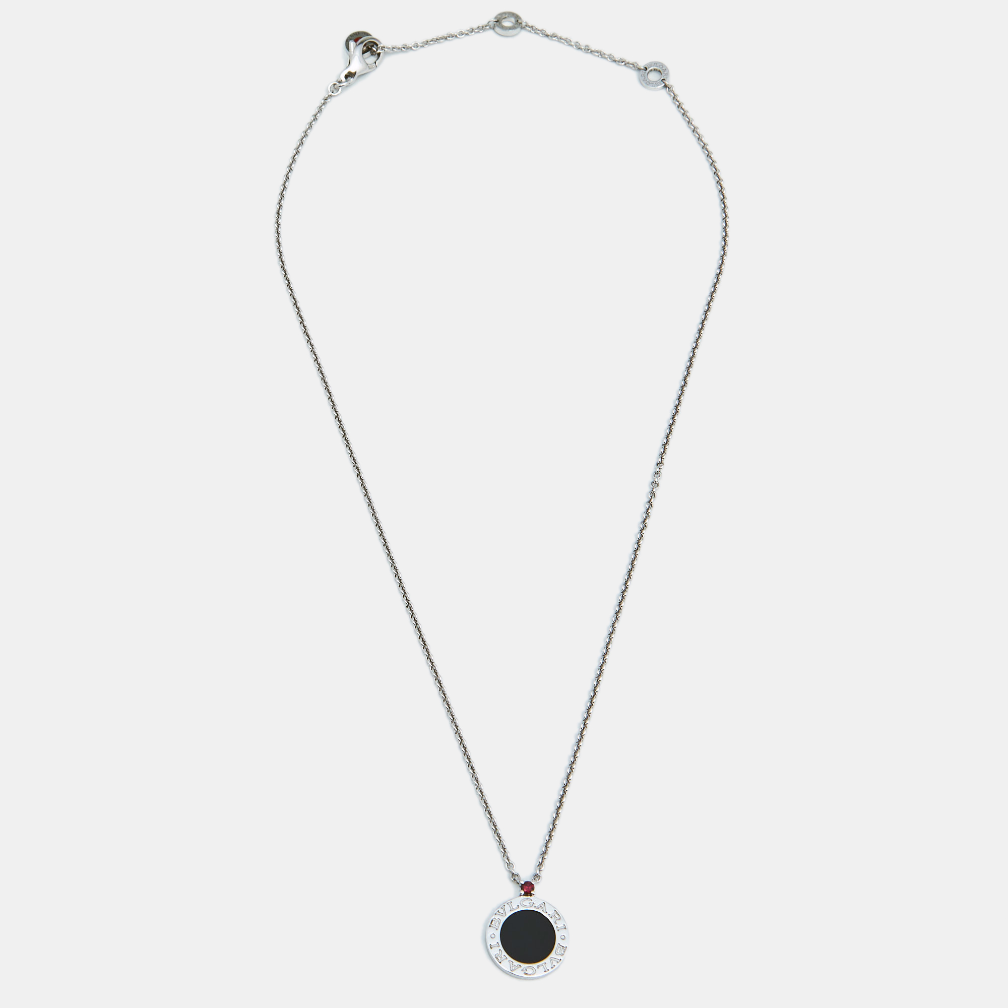 

Bvlgari Save the Children Onyx Ruby Sterling Silver Necklace