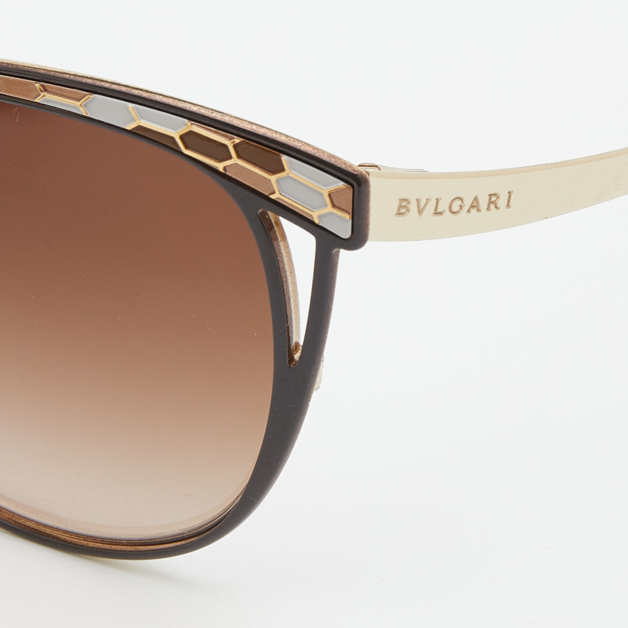 

Bvlgari Gold Town/Brown Gradient 6083 Serpenti Cat Eye Sunglasses