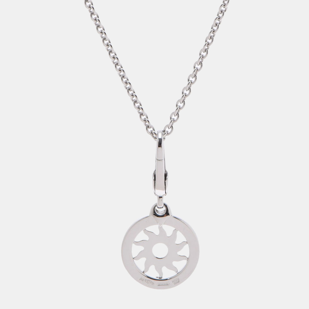 

Bvlgari Tondo Sun 18K White Gold Necklace, Silver