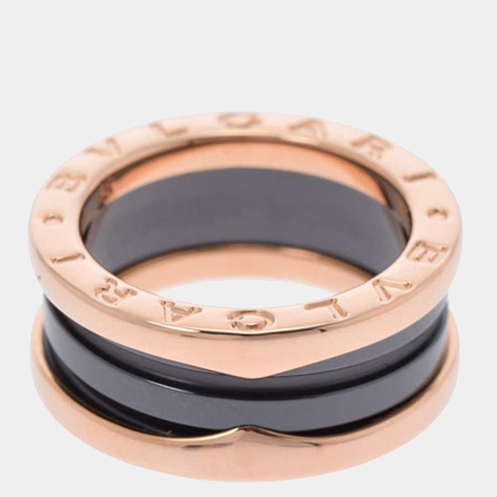 

Bvlgari B.Zero1 Small 18K Rose Gold Ceramic Ring EU 48