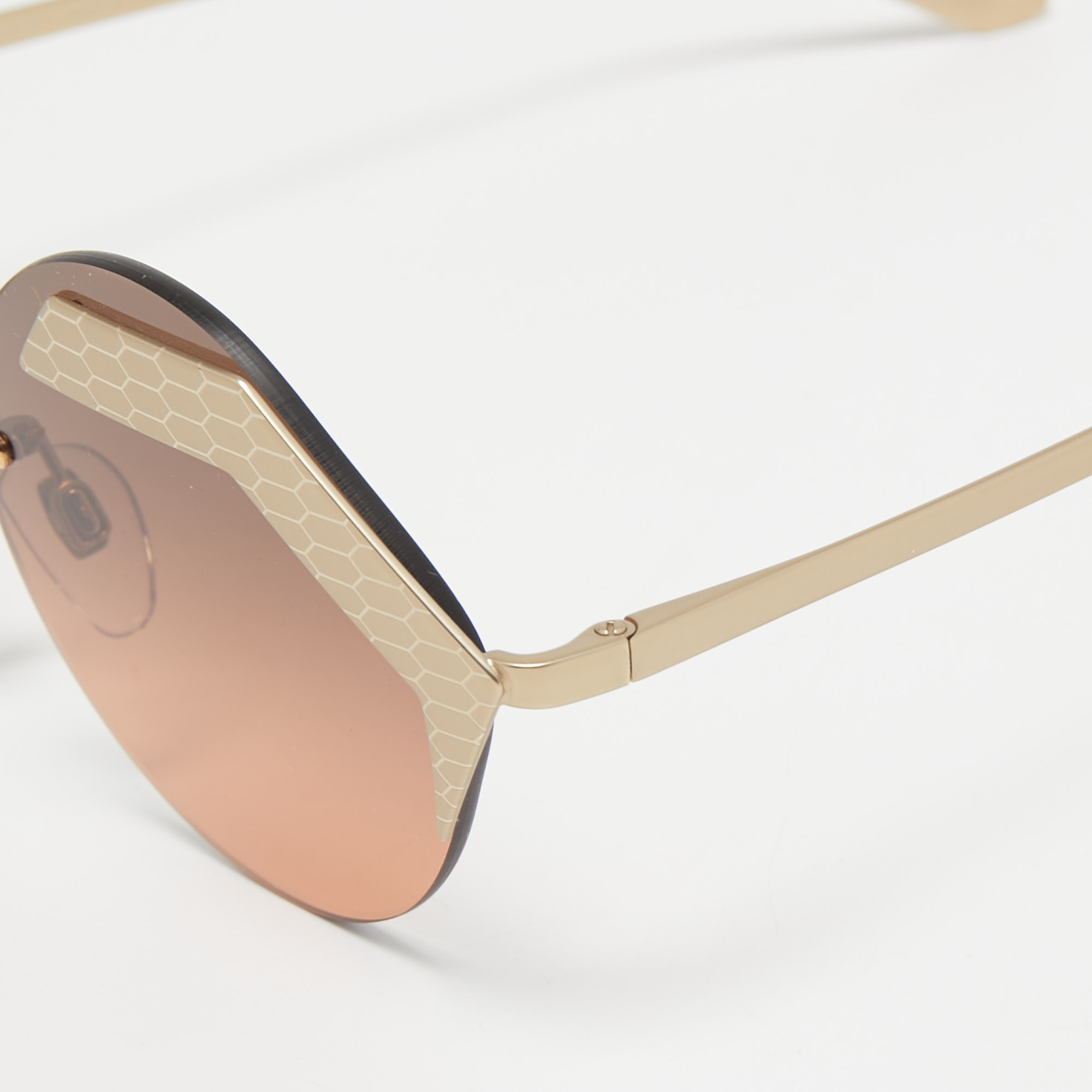 

Bvlgari Gold/Bronze Gradient 6089 Serpenteyes Geometric Sunglasses