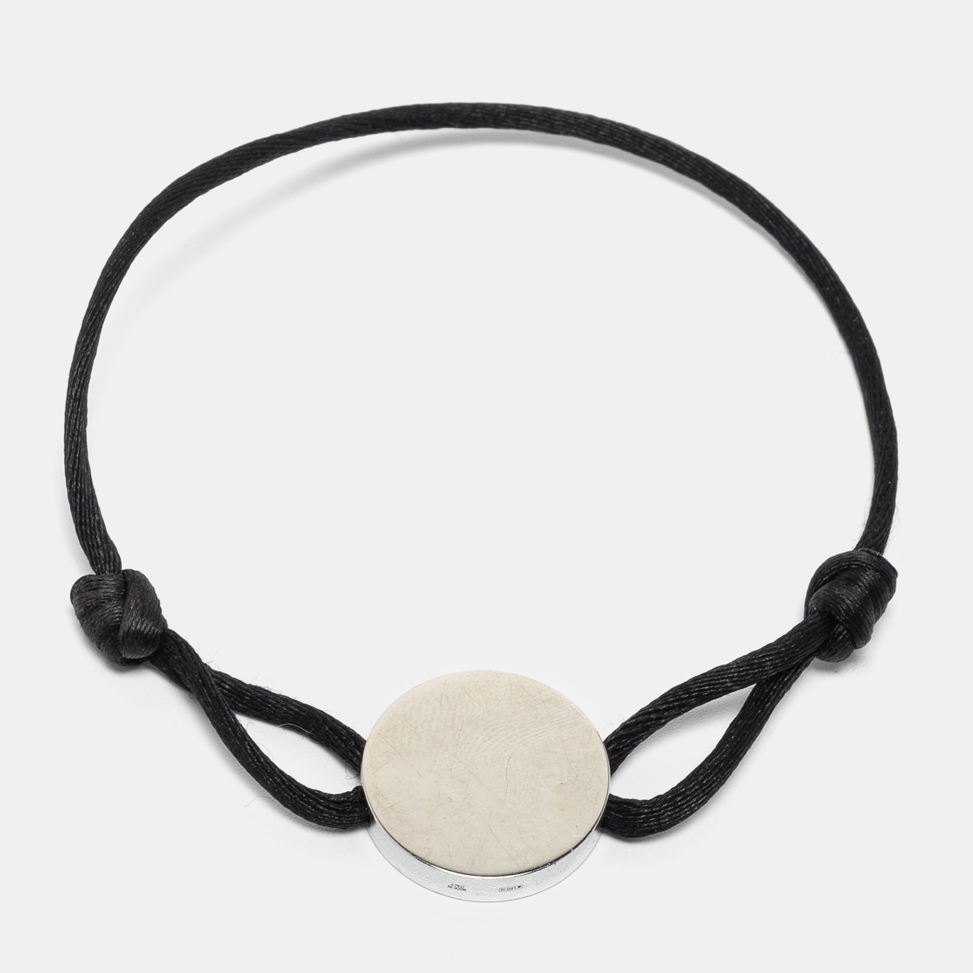 

Bvlgari Bvlgari Bvlgari Enamel Sterling Silver Adjustable Cord Bracelet
