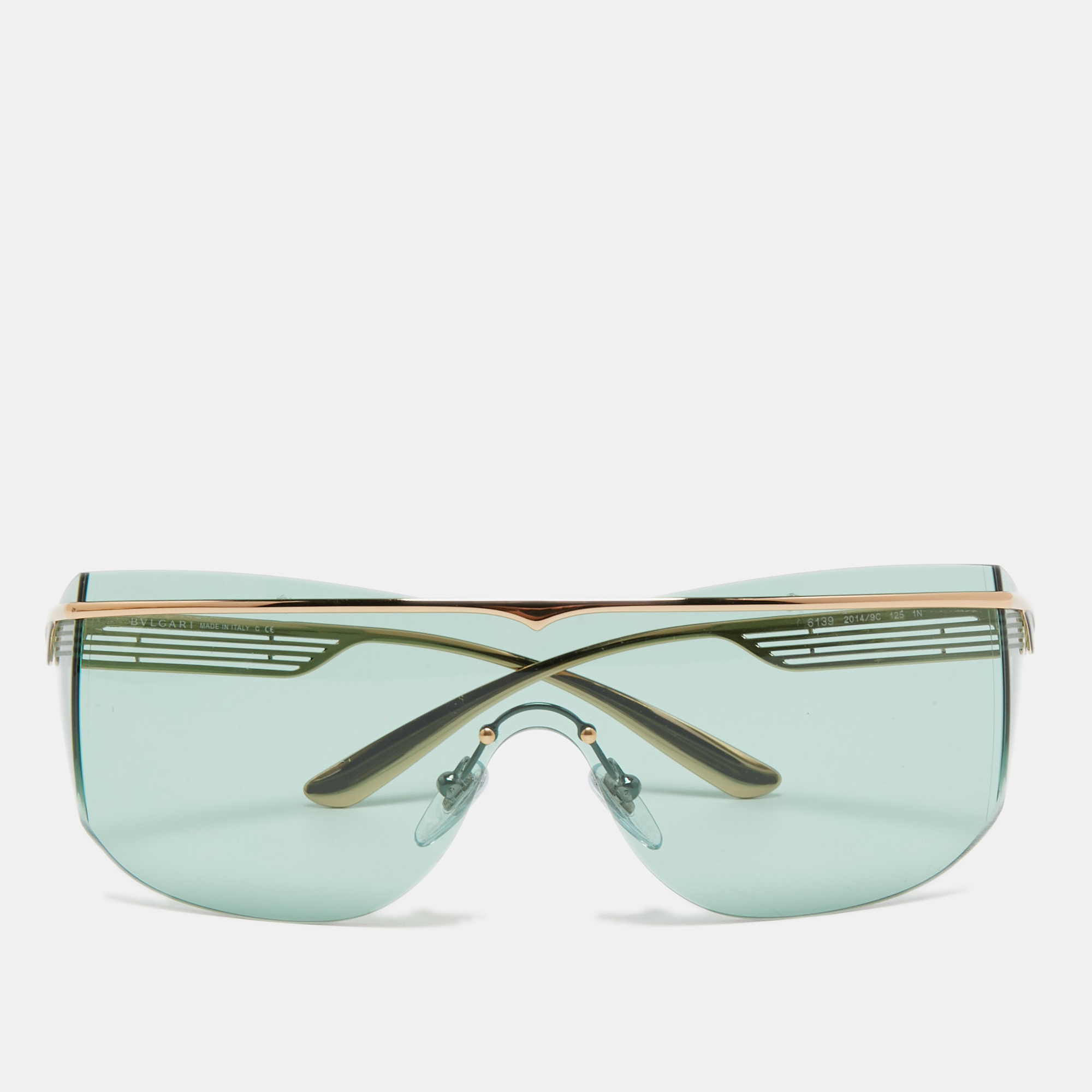 Bvlgari Green 6139 Rectangle Sunglasses