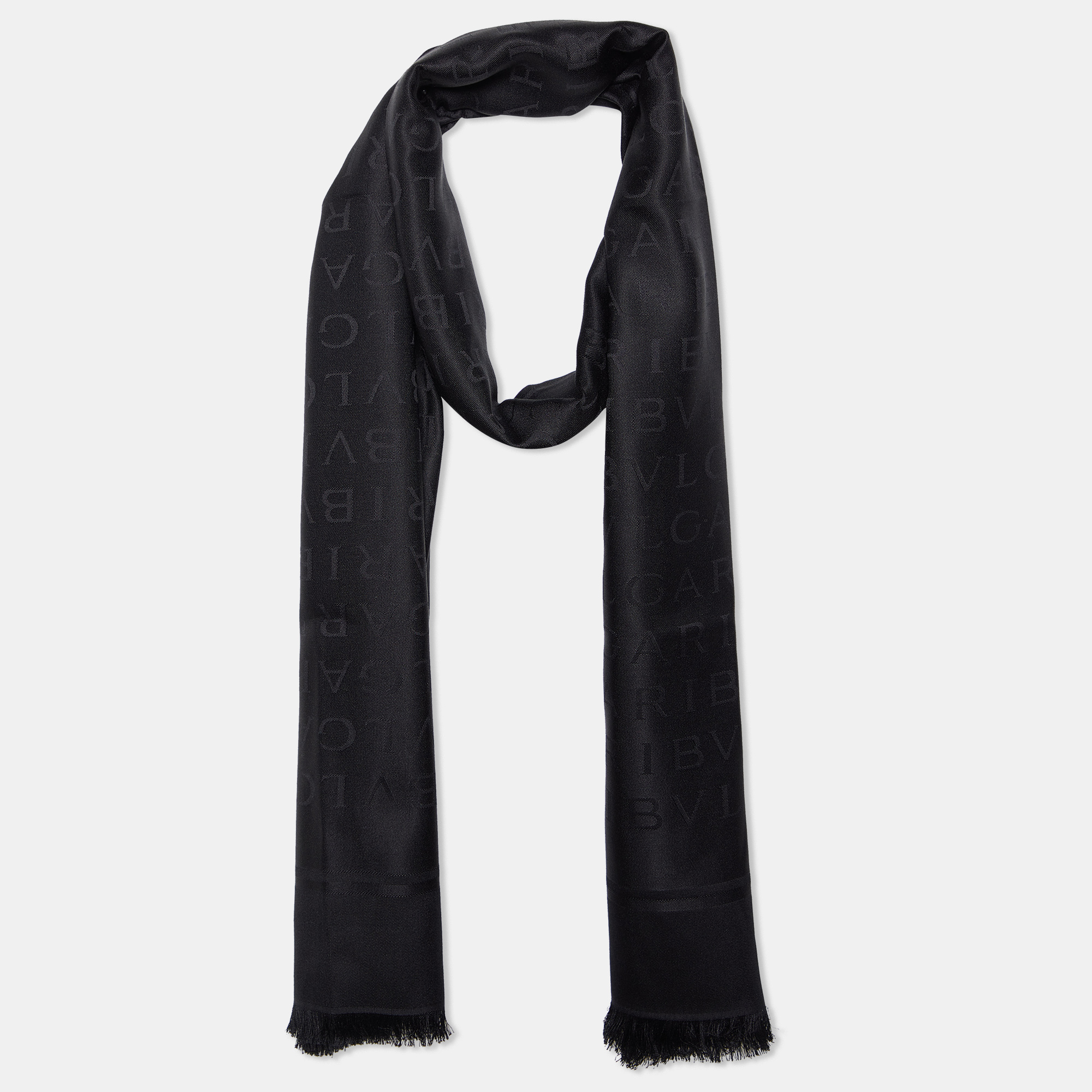 

Bvlgari Black Logomania Silk Shawl