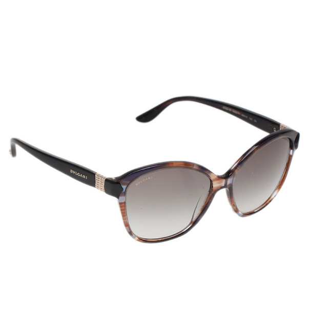 Pre Owned Bvlgari Brown Dior 56mm Cat Eye Sunglasses