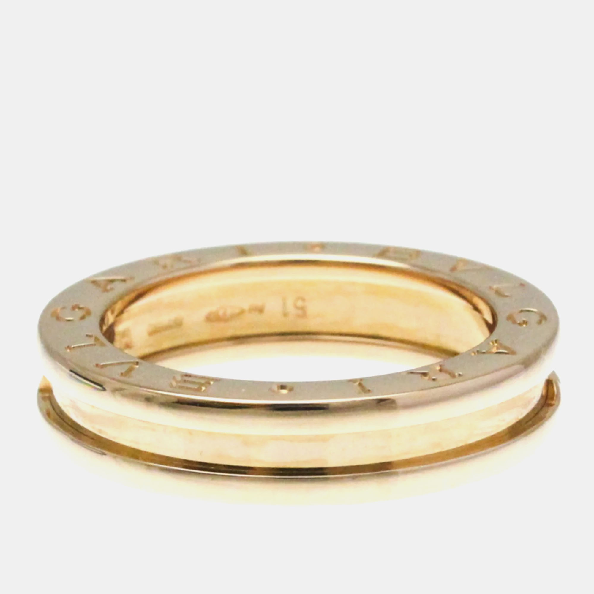 

Bvlgari 18K Rose Gold B.Zero1 Band Ring EU 51