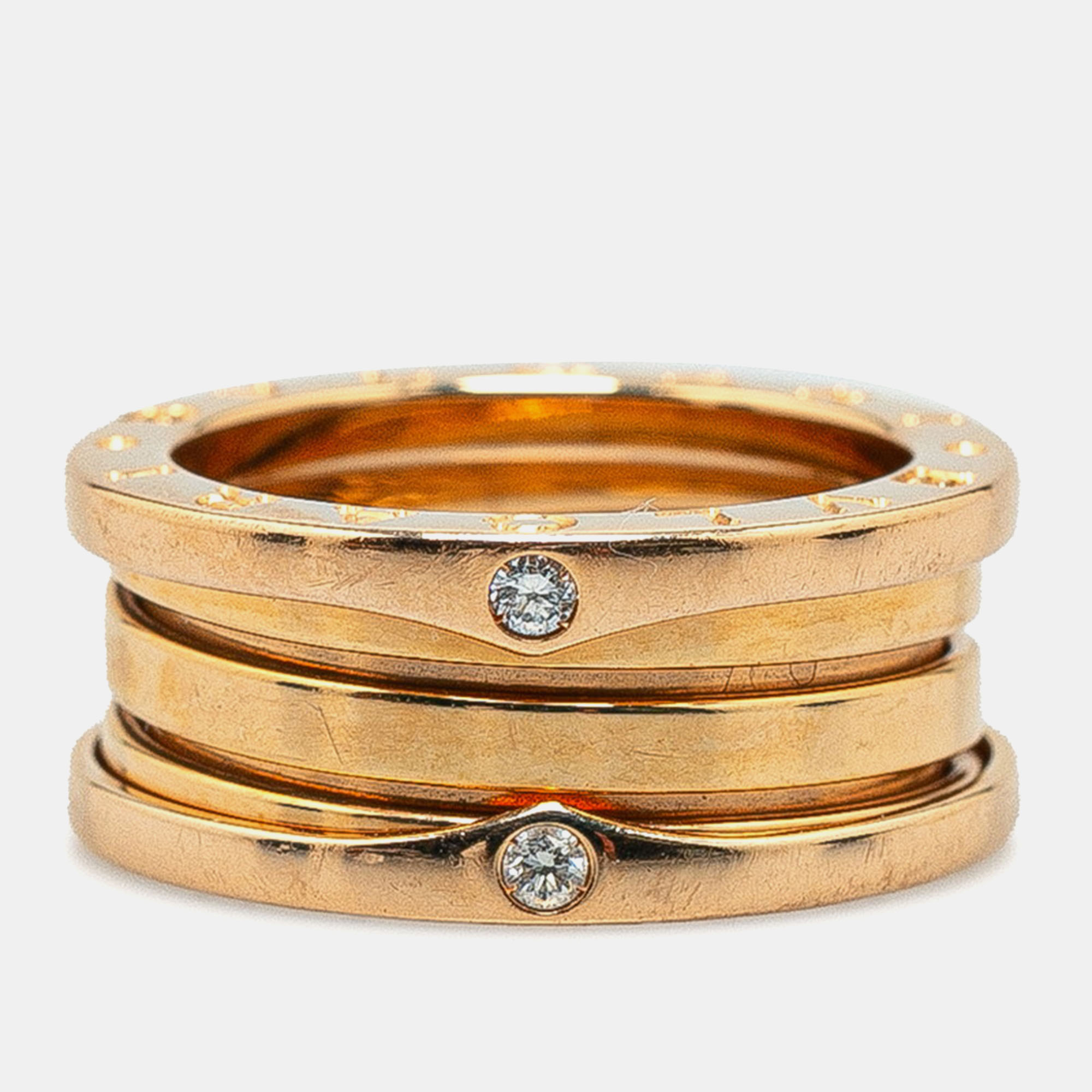 

Bvlgari 18K Rose Gold Diamonds B.zero1 Ring EU 51