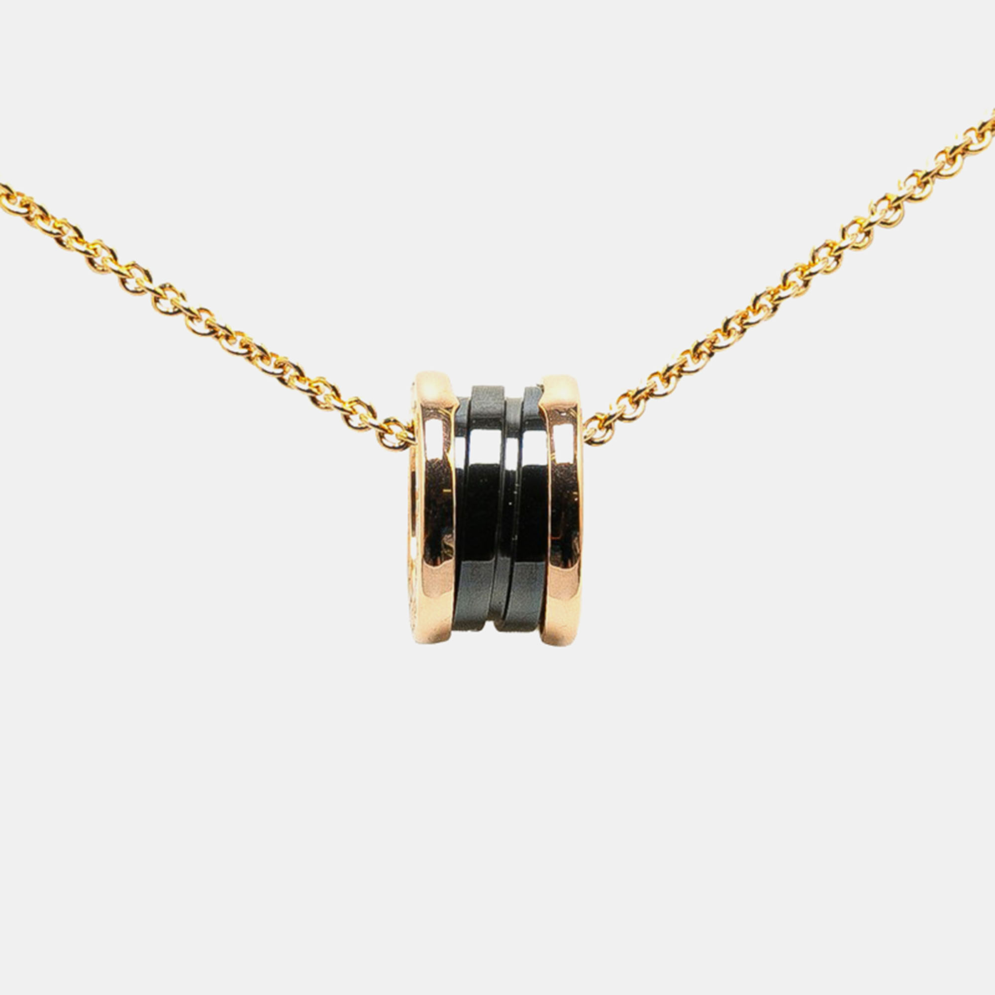 

Bvlgari B.zero1 Black Ceramic 18K Rose Gold Pendant Necklace